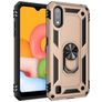 Mobigear Armor Ring Samsung Galaxy A01 Hülle Hardcase Backcover Stoßfest mit Ringhalter - Roségold