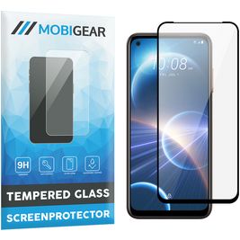 Mobigear Premium HTC Desire 22 Pro Panzerglas Gehärtetes Glas Displayschutz - Hüllenfreundlich - Schwarz
