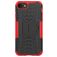 Mobigear Tire iPhone 8 Hülle Hardcase Backcover Stoßfest mit Ständer - Schwarz / Rot