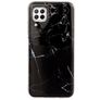 Mobigear Marble Huawei P40 Lite Hülle Flexibles TPU Backcover - Schwarz