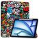 Mobigear Tri-Fold iPad Air 13 Zoll (2025) Hülle Klapphülle + Stifthalter - Graffiti