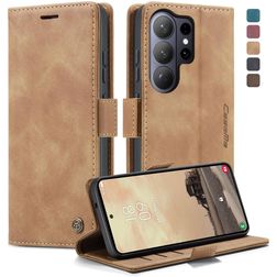 CaseMe 013 Samsung Galaxy S26 Ultra Hülle Klapphülle Geldbörse - Braun