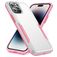 Mobigear Heavy Armor iPhone 14 Pro Hülle Hardcase Backcover Stoßfest - Weiß / Pink
