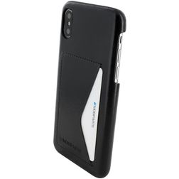 Mobiparts Excellent iPhone XS Hülle Echtes Leder Backcover - Jade Black