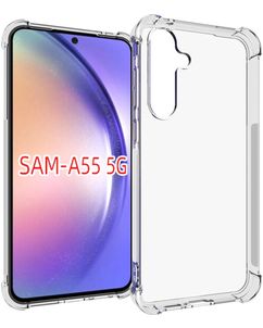Mobigear Cushion Durchsichtig Samsung Galaxy A55 Hülle Flexibles TPU Backcover Stoßfest - Transparent
