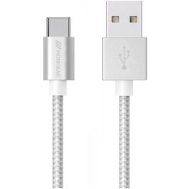 Mobigear Nylon USB-A auf USB-C Kabel 1 Meter - Weiß