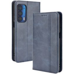 Mobigear Sensation Motorola Edge (2021) Hülle Klapphülle Geldbörse - Blau