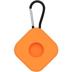 Mobigear Square Key Apple AirTag Hülle Flexibles Silikon Schlüsselanhänger - Orange