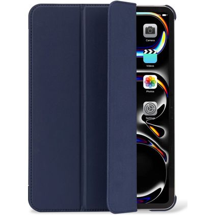 Decoded Textured Slim iPad Pro 11 Zoll (2024) Silikon (flexibel) Klapphülle - Navy Peony