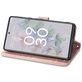 Mobigear Clover Google Pixel 6a Hülle Klapphülle Geldbörse - Roségold