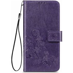 Mobigear Clover POCO M3 Hülle Klapphülle Geldbörse - Lila
