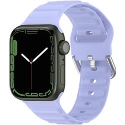 Mobigear Bumpy Silikon Apple Watch Armband Dornschließe - 49/46/45/44 mm - Lila