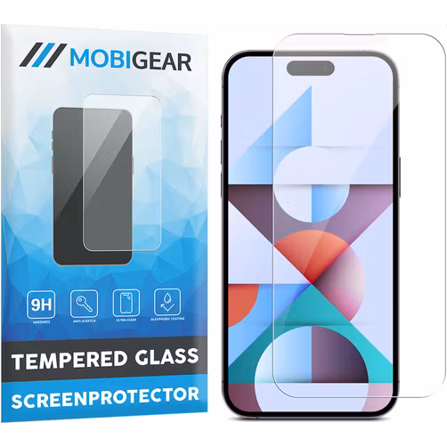 Mobigear iPhone 15 Panzerglas Gehärtetes Glas Displayschutz - Hüllenfreundlich