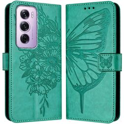 Mobigear Butterfly OPPO Reno 12 Pro Hülle Klapphülle Geldbörse - Grün