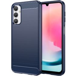 Mobigear Brushed Slim Samsung Galaxy A24 Hülle Flexibles TPU Backcover - Blau