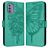 Mobigear Butterfly Nokia G42 Hülle Klapphülle Geldbörse - Grün