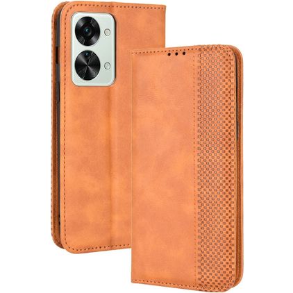 Mobigear Sensation OnePlus Nord 2T 5G Klapphülle Portemonnaie - Braun