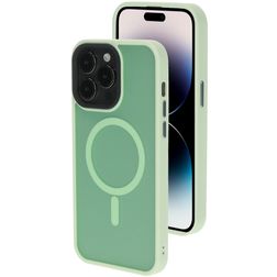 Mobiparts Hardcover iPhone 14 Pro MagSafe Hardcase Backcover - Satin Light Green