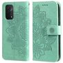 Mobigear Flowers OPPO A74 5G Klapphülle Portemonnaie - Türkis