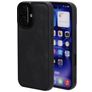 Mobiparts Classic iPhone 16 MagSafe Hülle TPU,Kunstleder Backcover - Graphite Black