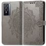 Mobigear Mandala Vivo Y76 Hülle Klapphülle Geldbörse - Grau