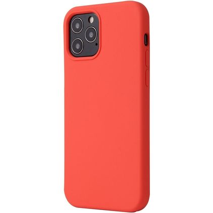 Mobigear Rubber Touch iPhone 12 Mini Silikon Hülle Backcover - Coral