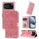 Mobigear Sunflower iPhone 17 Pro Hülle Klapphülle Geldbörse - Pink