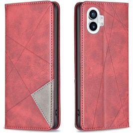 Mobigear Rhombus Slim Nothing Phone (1) Hülle Klapphülle - Rot