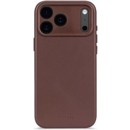 Decoded iPhone 17 Pro Hülle Echtes Leder Backcover Stoßfest - Chocolate Brown