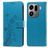 Mobigear Flowers OPPO Find X9 Pro Klapphülle Portemonnaie - Blau