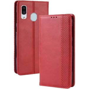 Mobigear Sensation Samsung Galaxy A20e Hülle Klapphülle Geldbörse - Rot