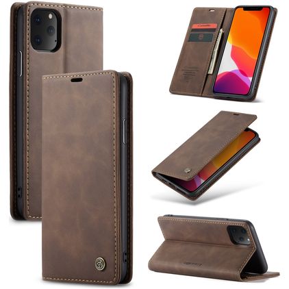Caseme 013 iPhone 11 Pro Hülle Klapphülle Geldbörse - Braun