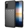 Mobigear Groove Sony Xperia 10 III Hülle Flexibles TPU Backcover - Schwarz