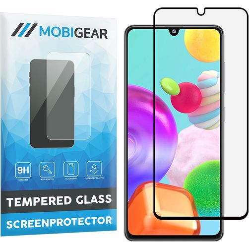 Mobigear Premium Samsung Galaxy A41 Panzerglas Displayschutz - Hüllenfreundlich - Schwarz
