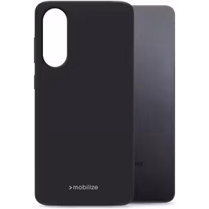 Mobilize Rubber Gelly Samsung Galaxy S25 Edge Hülle Flexibles TPU Backcover - Schwarz