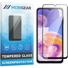 Mobigear Premium Samsung Galaxy A23 Panzerglas Gehärtetes Glas Displayschutz - Hüllenfreundlich - Schwarz