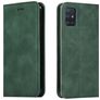 Mobigear Retro Slim Samsung Galaxy A71 Hülle Klapphülle Geldbörse - Grün