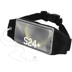 Mobiparts Comfort Fit Belt Handyhalterung Joggen Samsung Galaxy S24 Plus Sporthülle Neopren Gürtel - Schwarz