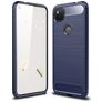 Mobigear Brushed Slim Google Pixel 4a Hülle Flexibles TPU Backcover - Blau