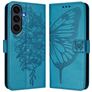 Mobigear Butterfly Samsung Galaxy S26 FE Hülle Klapphülle Geldbörse - Blau