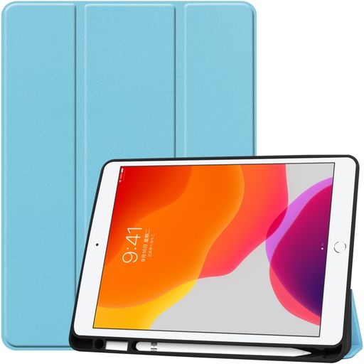 Mobigear Tri-Fold Gel iPad 9 (2021) Hülle Klapphülle + Stifthalter - Blau
