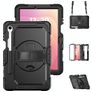 Mobigear SureGrip XGuard Samsung Galaxy Tab S11 Hülle Kunststoff / Silikon Backcover + Stylus-Halter + Schultergurt + Ständer - Schwarz