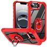 Mobigear Crystal Ring iPhone 17e Hülle Hardcase Backcover mit Ringhalter - Rot