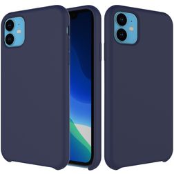 Mobigear Rubber Touch iPhone 11 Silikon Hülle Backcover - Marineblau
