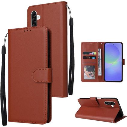 Mobigear Wallet Samsung Galaxy A57 Hülle Klapphülle Geldbörse - Braun