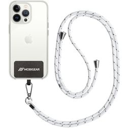 Mobigear Lanyard Universal-Handykette einstellbar - Schwarz / Weiß
