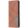 Mobigear Rhombus Slim POCO M3 Hülle Klapphülle - Braun
