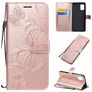 Mobigear Butterfly Samsung Galaxy A51 5G Hülle Klapphülle Geldbörse - Roségold