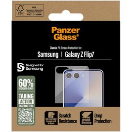 PanzerGlass Ultra Wide Fit Samsung Galaxy Z Flip 7 Gehärtetes Glas Displayschutz - Hüllenfreundlich