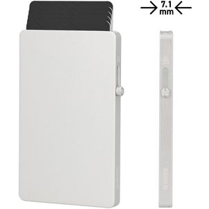 Valenta Cardprotector Aluminium Kartenetui - 5 Karten - MagSafe Kompatibel - Silber